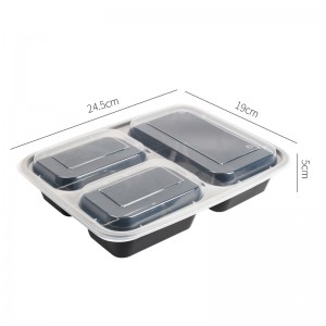 يمكن التخلص منها جولة PP البلاستيك الغذاء تسليم الحاويات حاوية البلاستيك تخزين التعبئة والتغليف الغداء مربع مع غطاء
